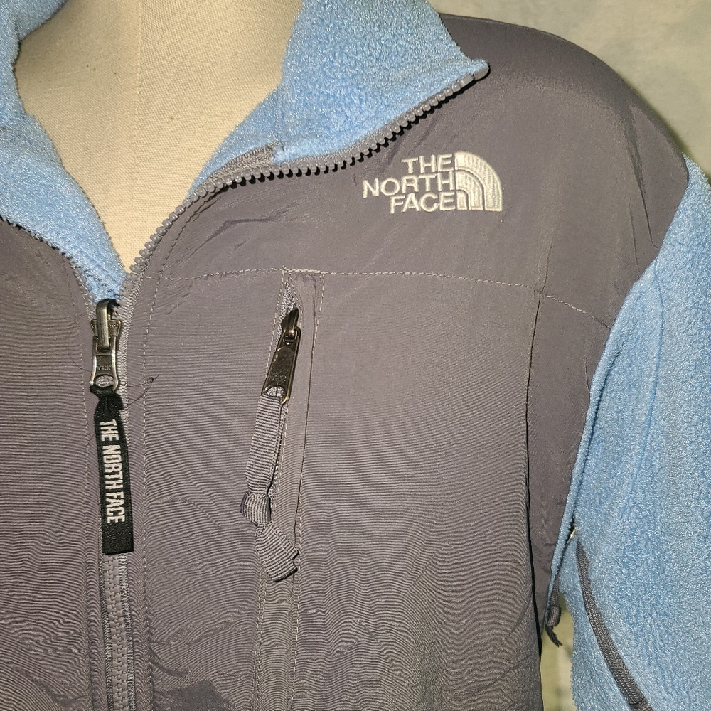 The North Face Polartec Zip Up Sweatshirt, Women's Small, Blue & Grey - Picture 2 of 5